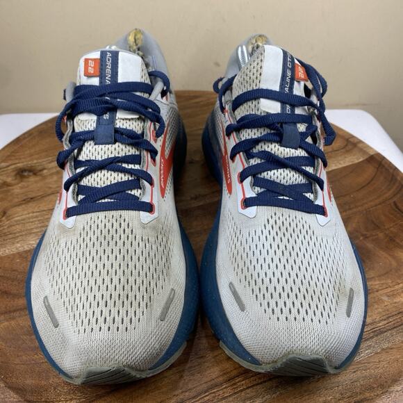 Brooks Adrenaline GTS 22 Mens Gray Blue Size 9.5 Running Shoes 1103661D004 - Picture 5 of 12